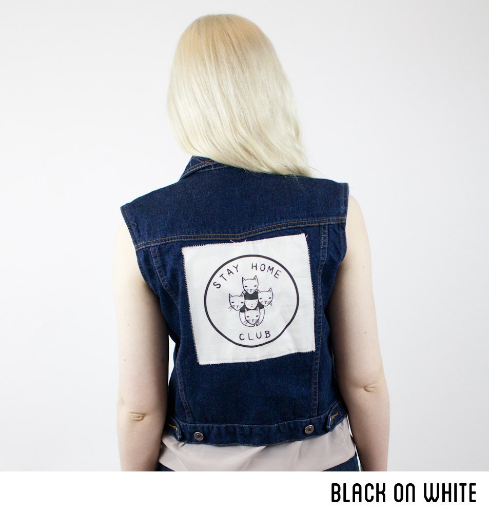 Canvas patch - Stay Home Club - White