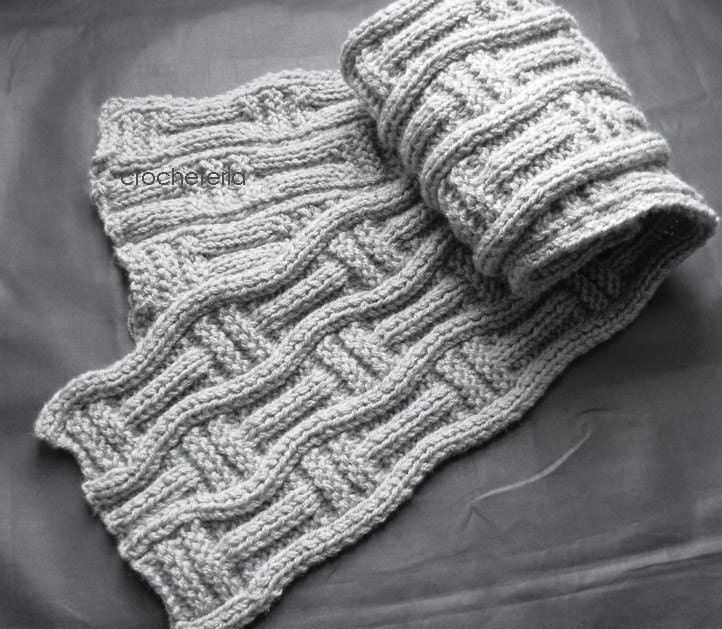 Julian - knitted scarf, pdf
