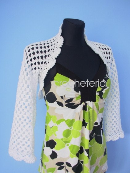 Jasmine shrug - Instant download - crochet - AMERICAN ENGLISH VERSION