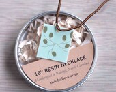 Grayed Jade Graphic Polka Dot Necklace