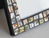 Broken China Mosaic Photo Frame - 5x7 Picture Flowers