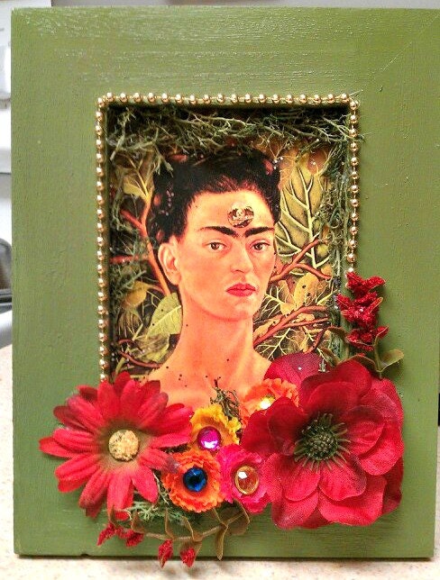 Framed Frida - Mixed Media Original