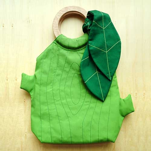 Handbag - The Woodlands Purse (Apple Green with Emerald Green Leaves)
