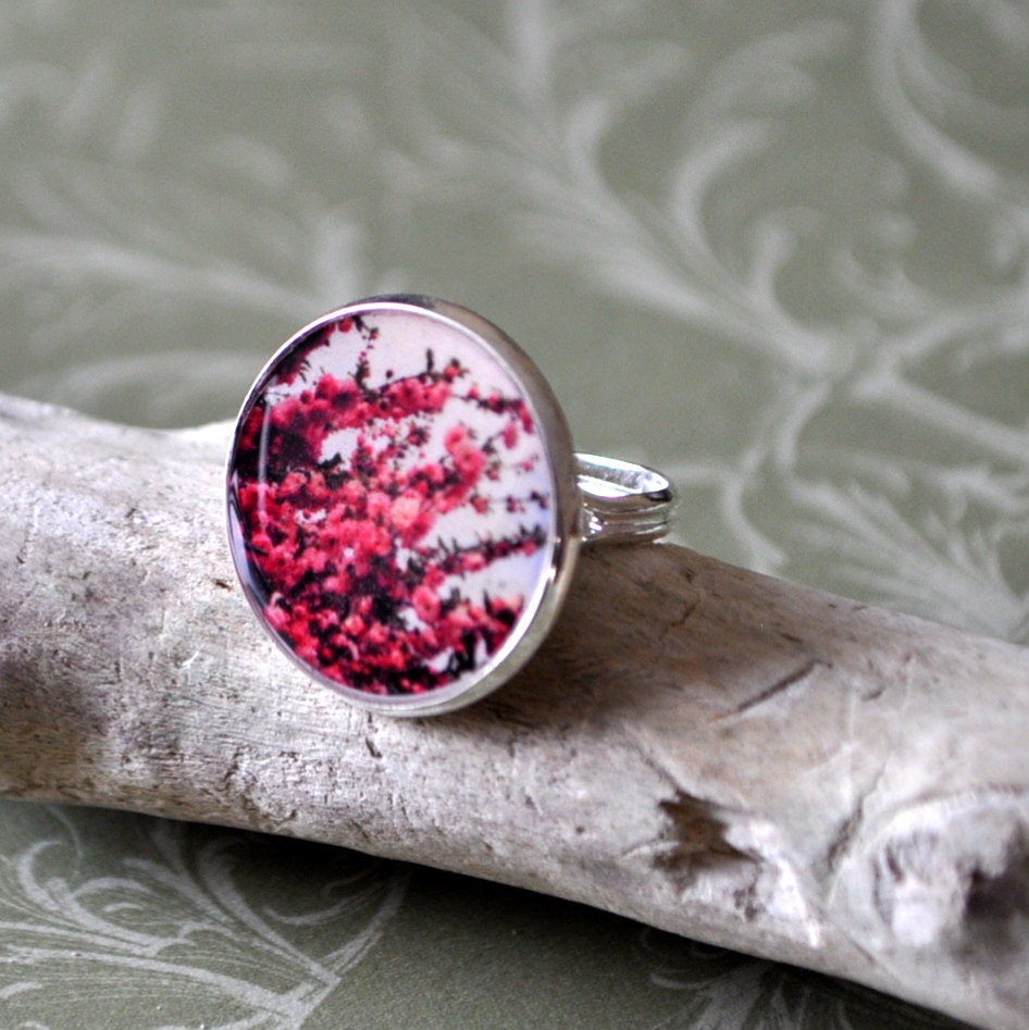Cherry Blossoms Resin Ring