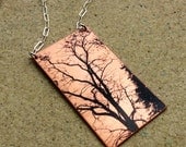 Copper Black and White Bare Tree