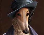 Lady Mary Borzoi Portrait - Downton Abbey - 8x10 Signed Print