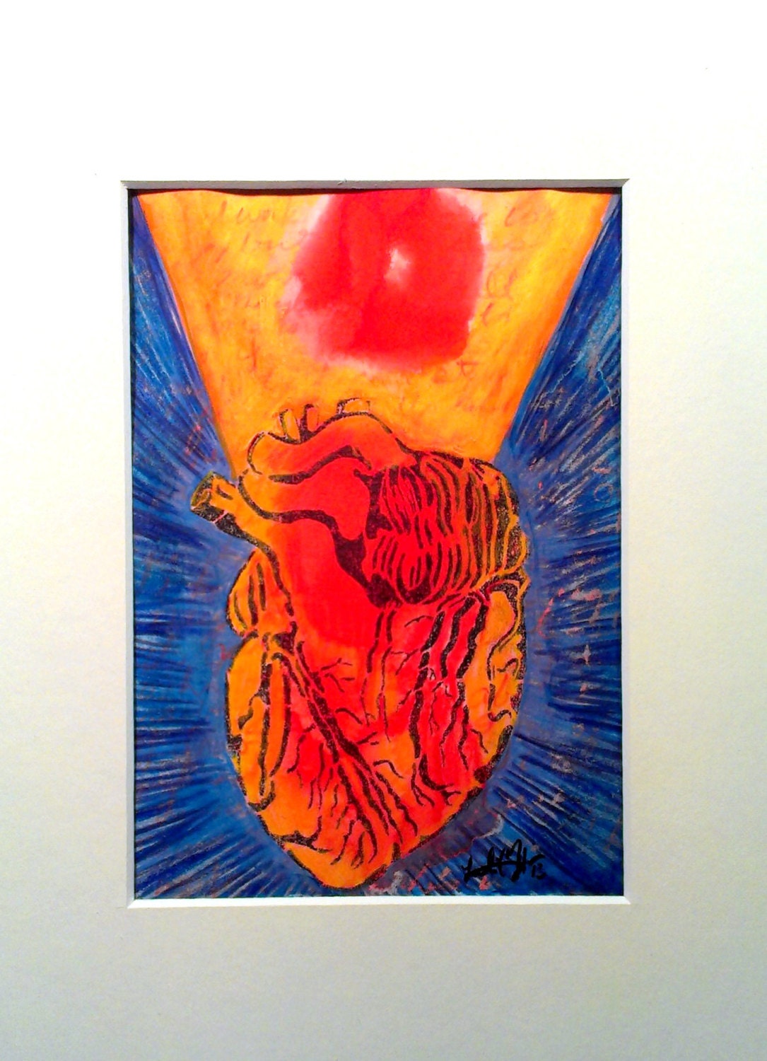 Illumination from the Heart a mixed media original by Less Herger