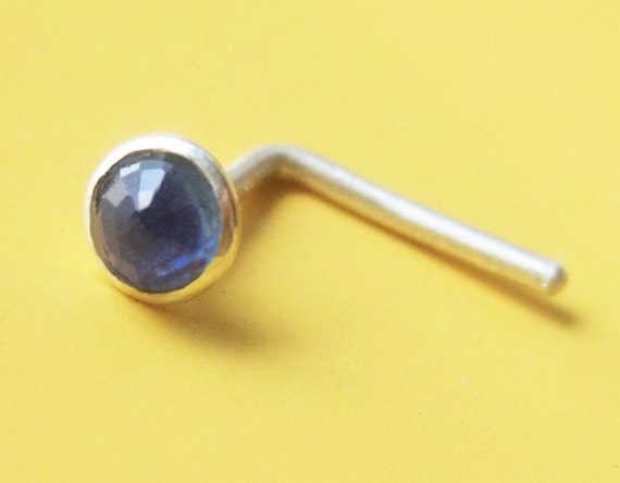 Rose Cut Sapphire Nose Ring