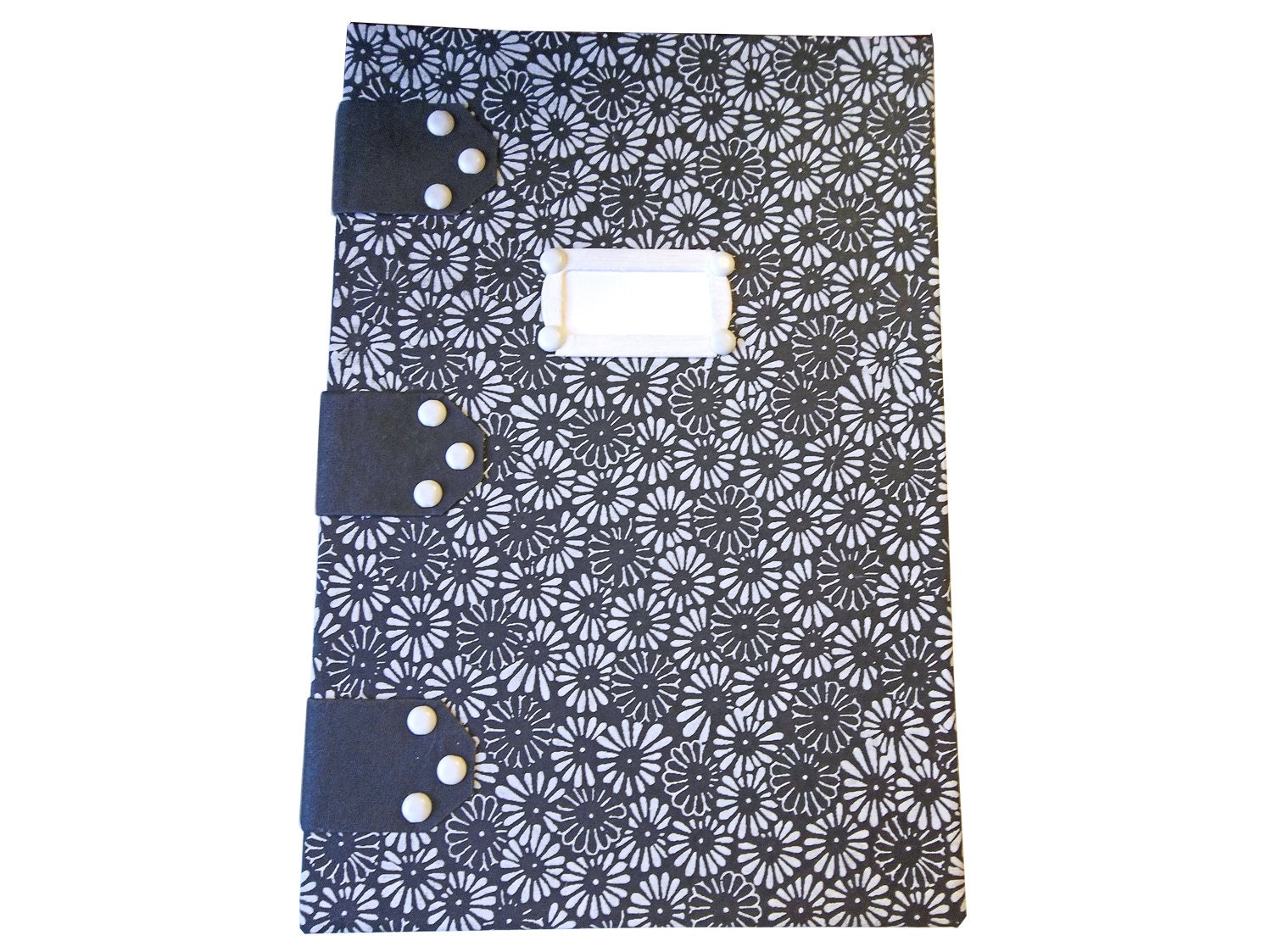 Navy & White Stitched Journal