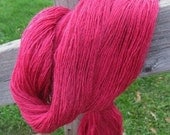 Hand Dyed Wool and Mohair Sock Yarn- Cherry