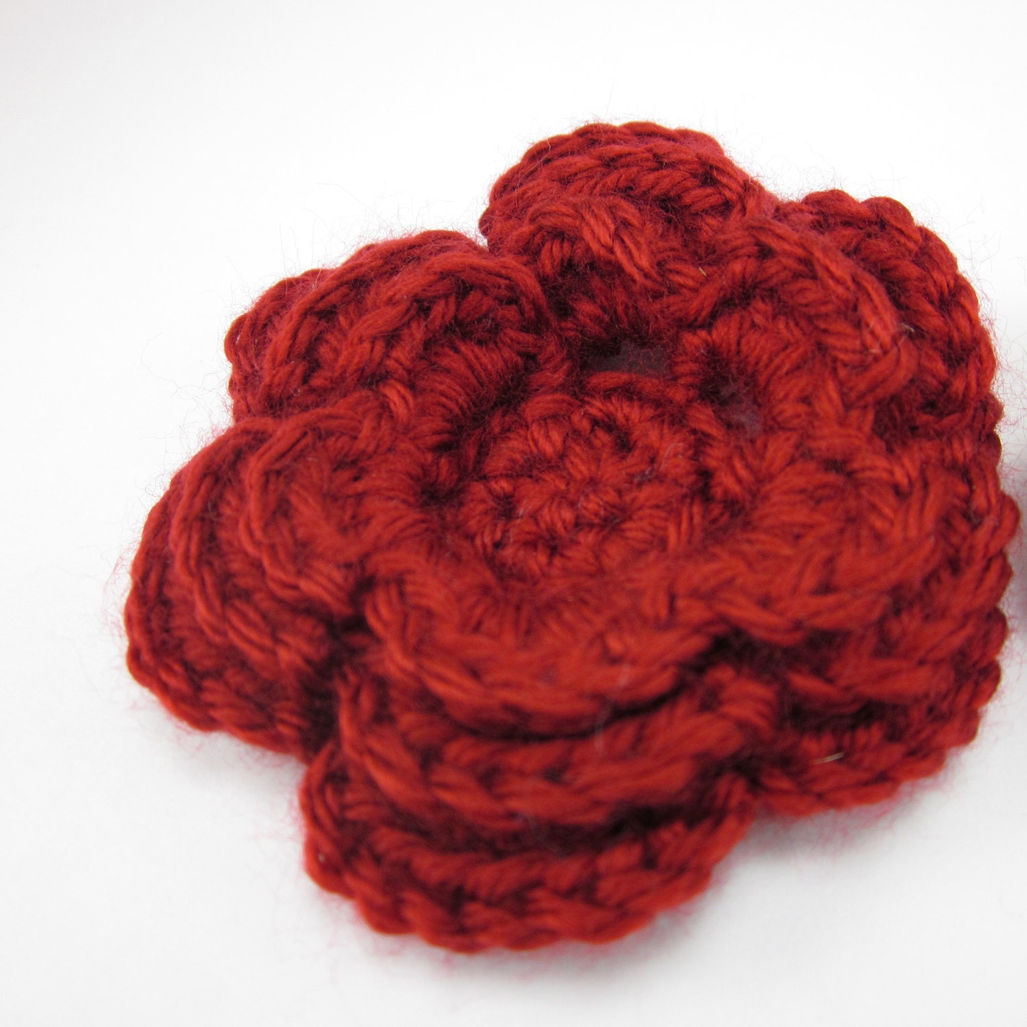 Crocheted Flower Clip - large