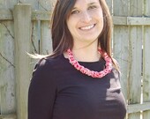 Necklace - Womens Knotted Chunky Red