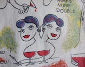 60s Newd Nick BBQ Apron - Vintage Gag Gift - Risque Novelty Humor - Barbeque Apron - Mid Century Mad Men