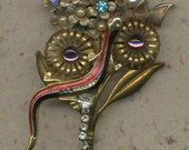 Lovely Lizard unique brooch