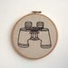 Hand Embroidery Hoop - Bring It Closer Binoculars