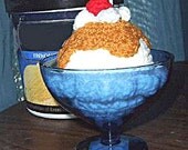 Crochet Pattern, Butterscotch Ice Cream Sundae
