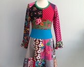 Sale Upcycled  twirl dress size 10 (Europ.size 146/152)