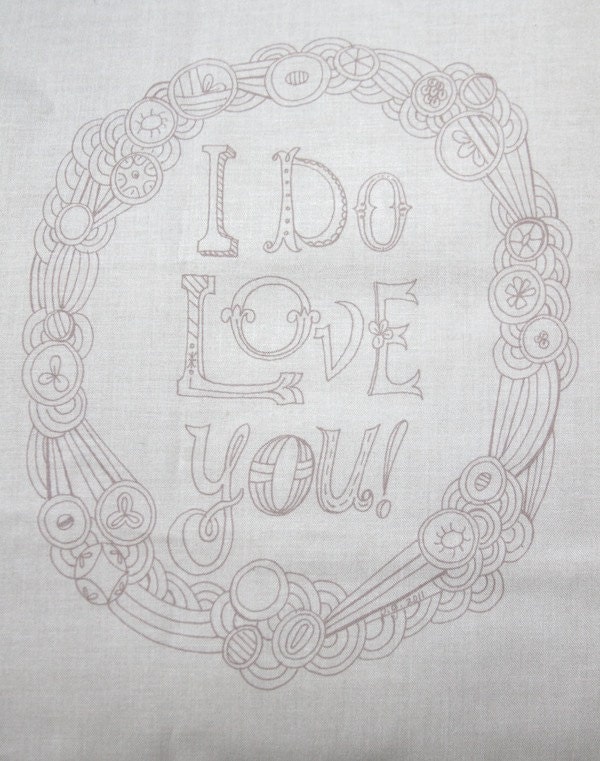 I Do Love You silver/lavender embroidery sampler pattern