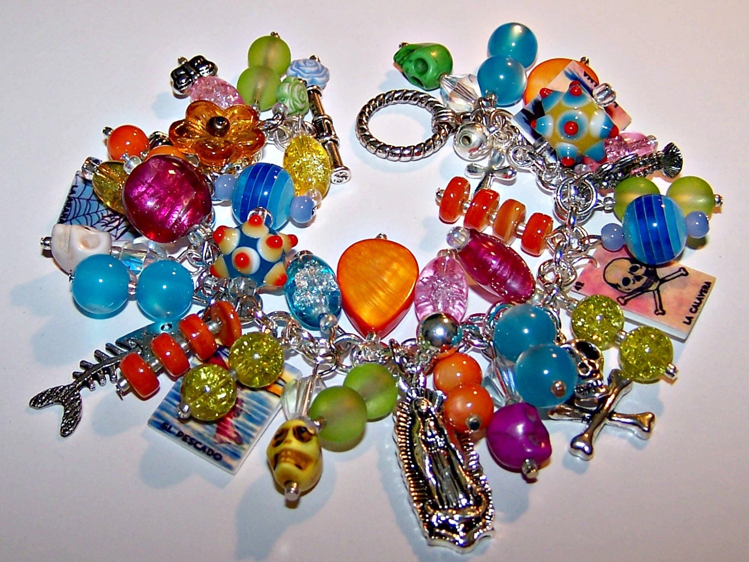 Loteria (Mexican Bingo) Artisanal Charm Bracelet