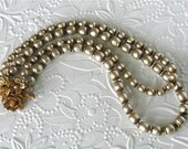 Vintage Miriam Haskell Double Strand Baroque Pearl Necklace - Restrung