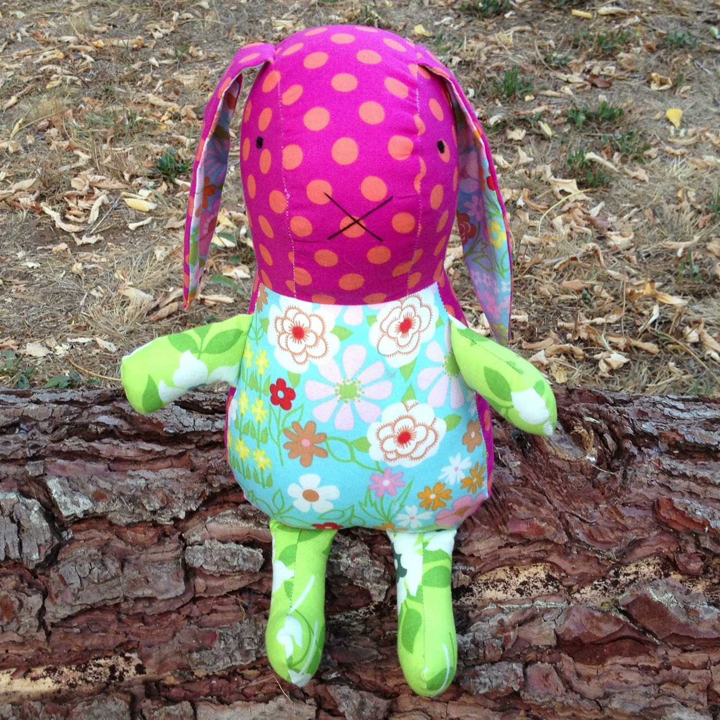 Pink, Green and Blue Bunny