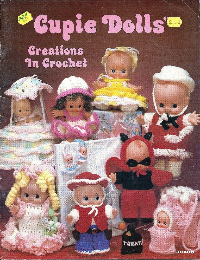 Cupie Doll Clothes Crochet Pattern Book 1982 Jan Hatfield Kewpie Clothing JH400