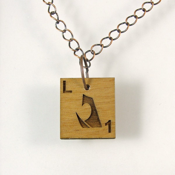 Klingon Scrabble Letter L Necklace
