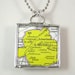 Brussels Vintage Map Pendant Necklace