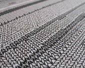 NEW Knit Sampler in Grey on White