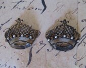 Brass Crown Finding for Jewelry Making Collage, Mixed Media, Altered Art