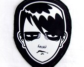 Yuck Face Patch - Heat Transfer with edges stitched, fabric back