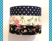 RAEWADOLLY 3 Rolls Fabric Deco Tape, Adhesive Tape, Set 1
