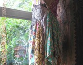 Flora Dress, Floaty, Cotton, Chiffon, Silk, Smocking, Embroidery, Vintage Lace, Rustic, Boho