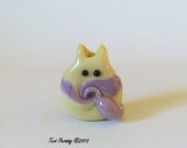 Kitten Bead Handmade Lampwork - Omyra Itty Bitty FatCat