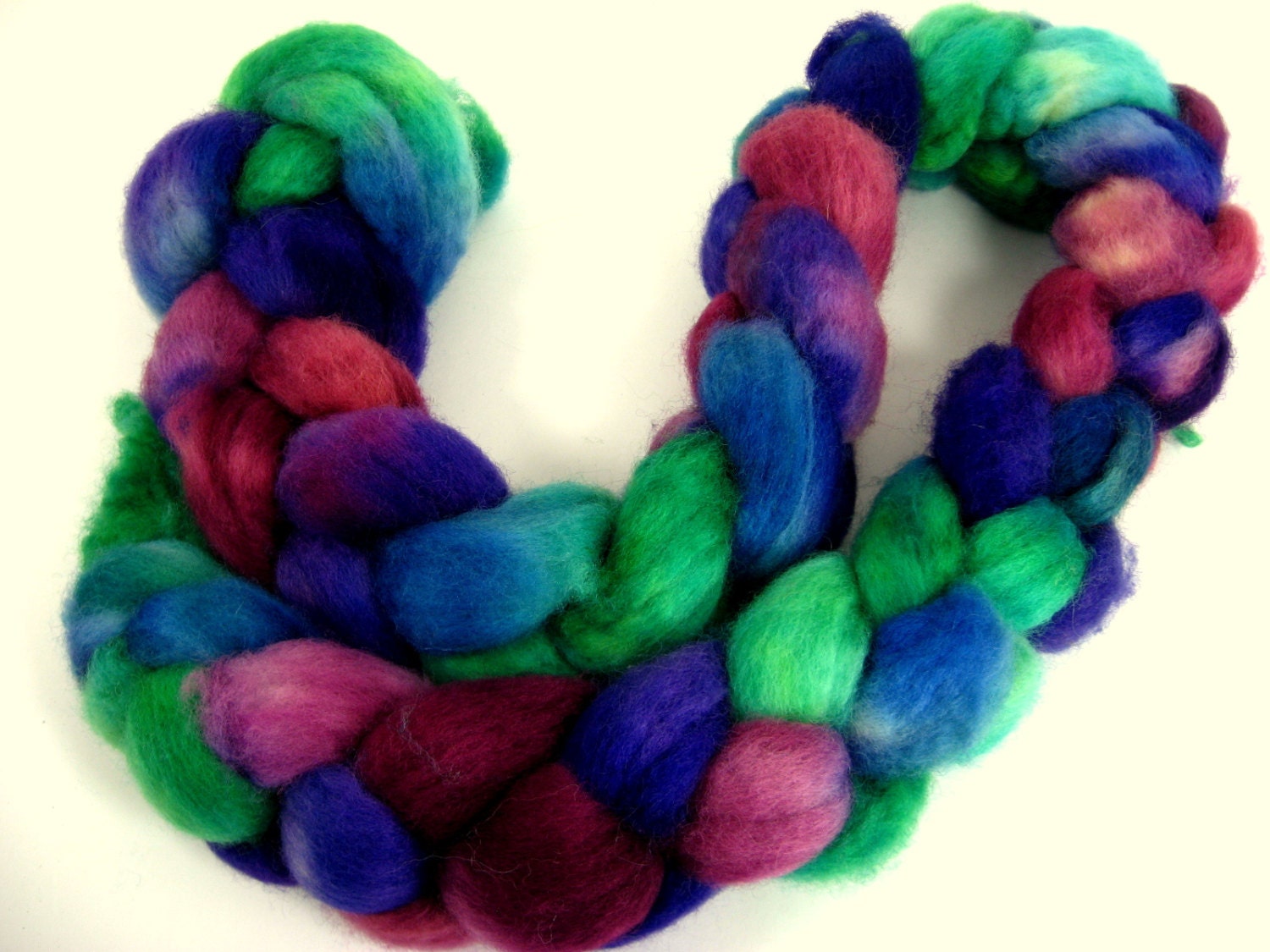 Day's End Diana'- Bluefaced Leicester combed top roving 4 oz wool spinning fiber weave felt