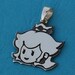 Princess peach sterling silver pendant