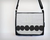 Satchel - White Linen Stones - Bag Canvas Screen Print