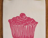 ORGANIC cupcake tea towel