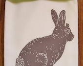 ORGANIC block print bunny towel