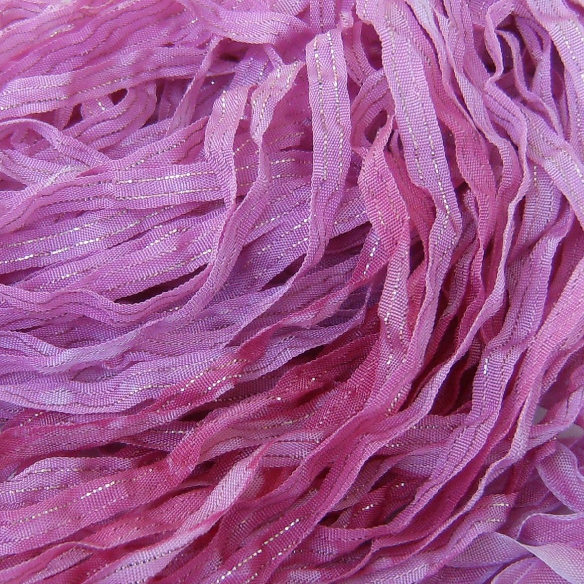 Hand Dyed Ribbon  LOLLYPOP  dazzle 5 YARDS