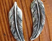 Carved Aged Bone Feathers