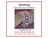 Peyote Bracelet Pattern ... RAINDROPS ... Hypnotic . Teardrops . Concentric . Mesmerizing . Ripples . Drops . Fashion . 3 for 2