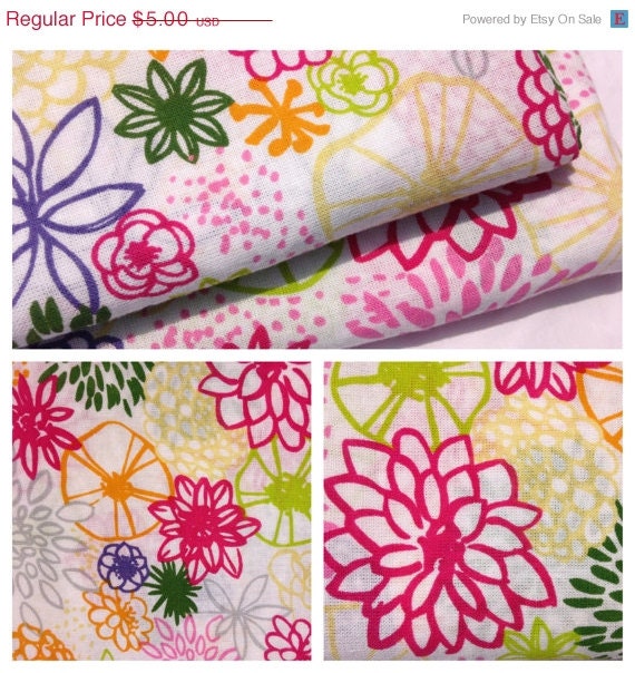 ON SALE- Reclaimed Floral Fabric-Modern Garden