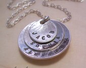 Sterling Silver Personalized Mother Necklace - Grandmother Necklace - Custom Name Family Neckalce