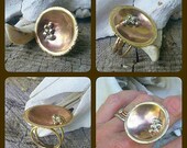 Silver Caviar - Brass and Sterling Silver Ring