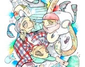 COLLECTIVE CONSCIENCE - Watercolor Painting