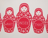 It's What's Inside That Counts - Red Limited Edition Screenprint