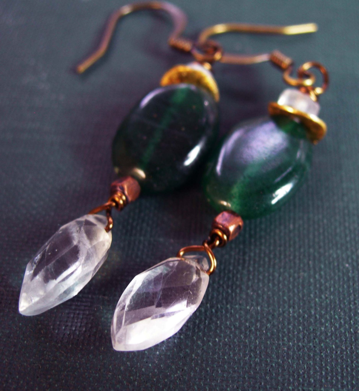 Dangling Earrings, Aquamarine Earrings, Gemstone Earrings, Bohemian Earrings