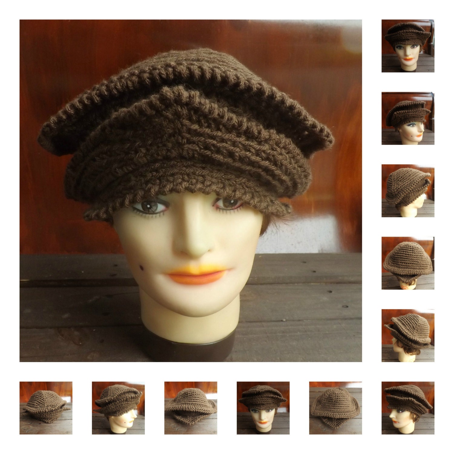 Instant Download Crocheted Pattern Hats for Women - Crochet Hat Pattern PDF for the Michelle Flapper Hat - Permission To Sell