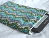 eReader Kindle Cover - Purple, Aqua, Green Feather Chevron